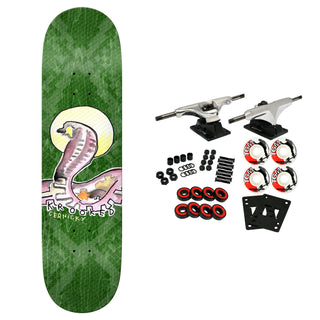 Krooked Skateboard Complete Cernicky Snake Scale Embossed Board 8.62" x 32.56"