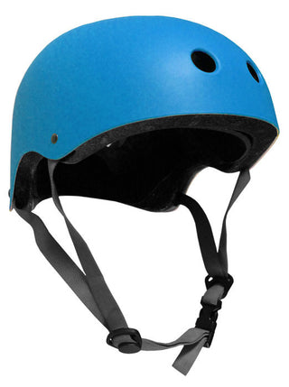 Skateboard Helmet Elbow/Knee/Wrist Pad Combo Skateboarding Skate Park Safety Kit Cyan Blue Helmet Small Pads