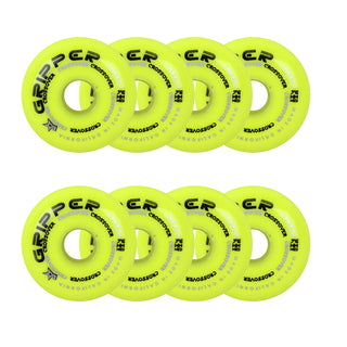 Labeda Roller Hockey Wheels - Gripper Crossover 76mm 80A Yellow (8-Pack)