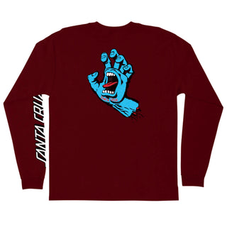 Santa Cruz Longsleeve Shirt Screaming Hand Burgundy