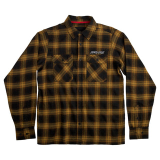 Santa Cruz Skateboards Longsleeve Shirt Stone Flannel Black/Brown