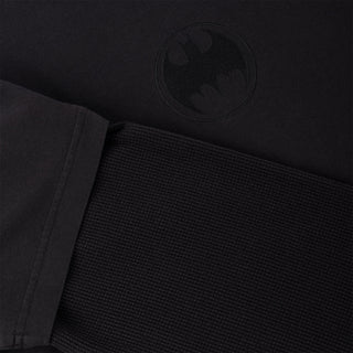 Welcome x Batman Skateboard Longsleeve Bat Signal Layered Knit Washed Black