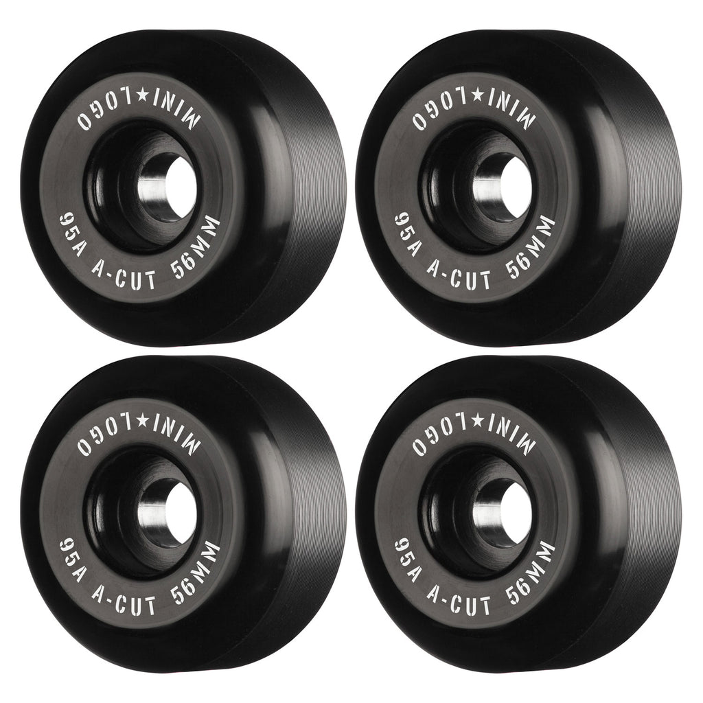 Mini Logo Skateboard Wheels 56mm Hybrid A Cut 95A Black TGM Skateboards mini-logo-skateboard-wheels-56mm-hybrid-a-cut-95a-black-tgm-skateboards
