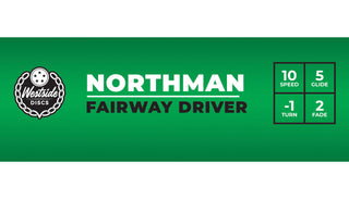 Westside Disc Golf Tournament Northman Fairway Driver 10/5/-1/2 Yellow/Green 175 grams