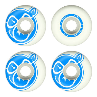 Pig Skateboard Wheels 53mm Pig Head Classic 99A White/Blue