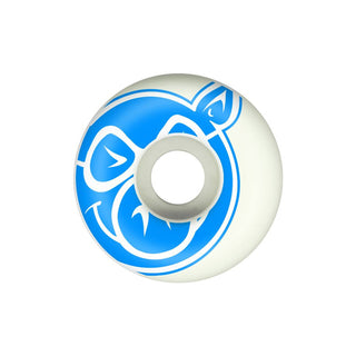 Pig Skateboard Wheels 53mm Pig Head Classic 99A White/Blue