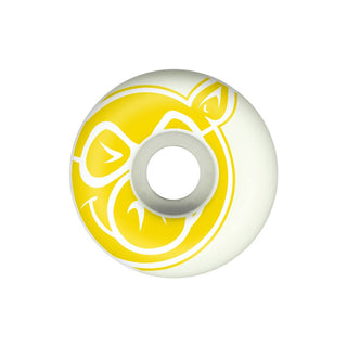 Pig Skateboard Wheels 55mm Pig Head Classic 99A White/Yellow