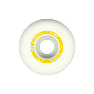 Pig Skateboard Wheels 55mm Pig Head Classic 99A White/Yellow