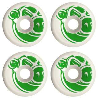 Pig Skateboard Wheels 55mm Pig Head Conical 95A White/Green