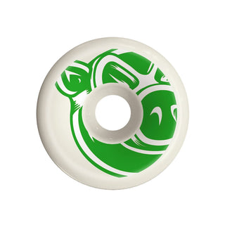 Pig Skateboard Wheels 55mm Pig Head Conical 95A White/Green