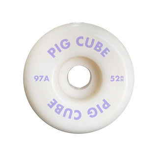 Pig Skateboard Wheels 52mm Pig Cube 97A White/Purple