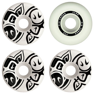 Pig Skateboard Wheels 56mm Pig Combo 99A White/Black