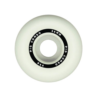 Pig Skateboard Wheels 56mm Pig Combo 99A White/Black