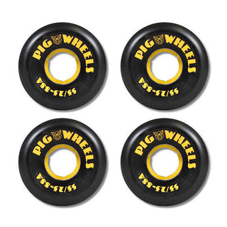 Pig Skateboard Wheels RT's 88A Black 55mm