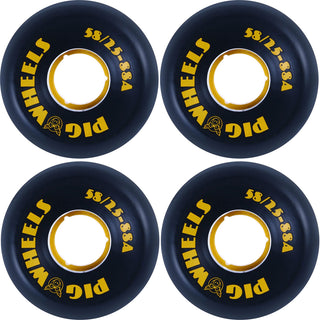 Pig Skateboard Wheels RT's 88A Black 58mm