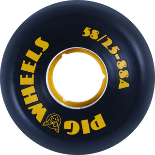 Pig Skateboard Wheels RT's 88A Black 58mm