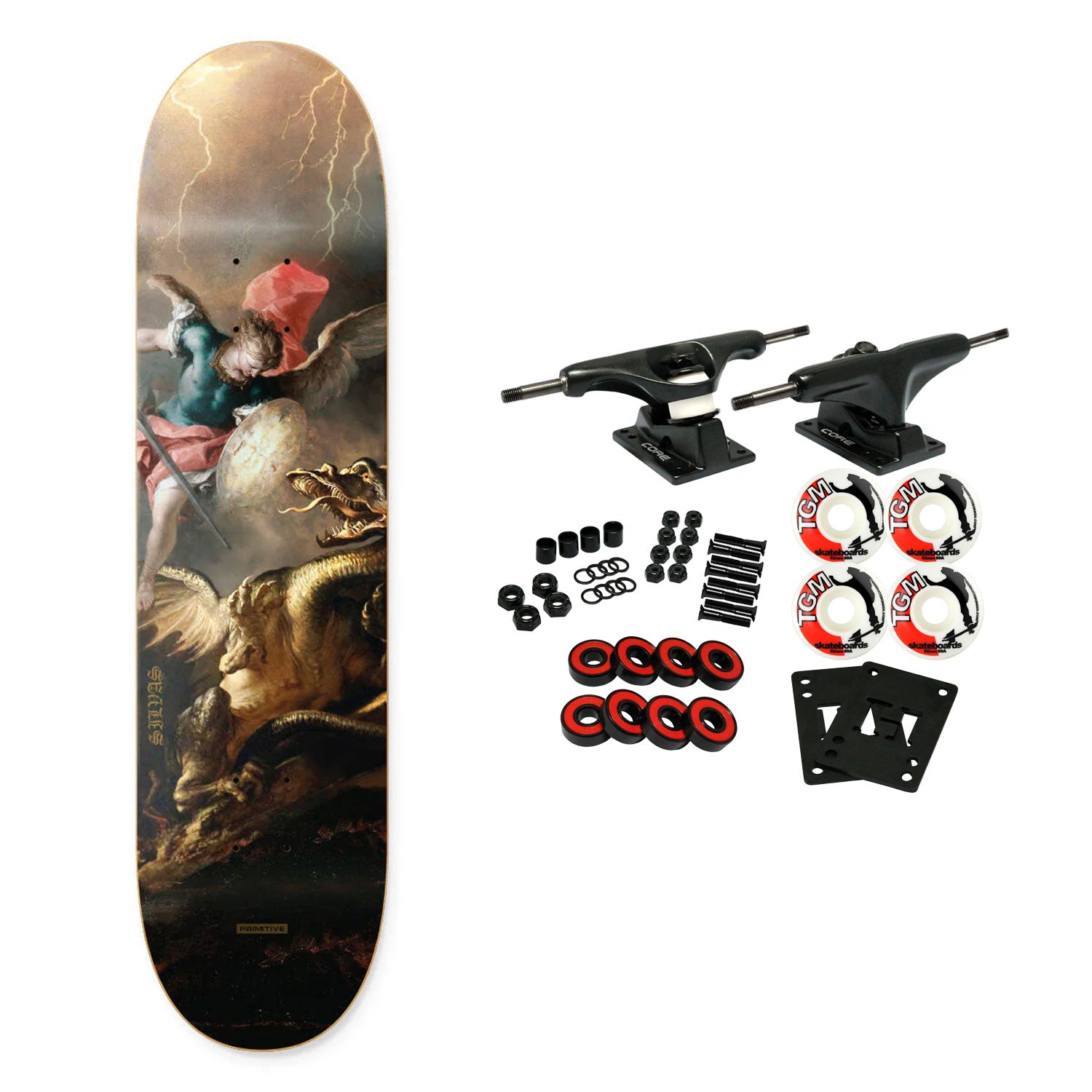スケートボード Primitive Silvas Courage Deck 8.0 SILVAS COURAGE DECK– Primitive Skateboarding