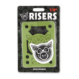 Pig Skateboard Risers Risers Hard Olive 1/8"