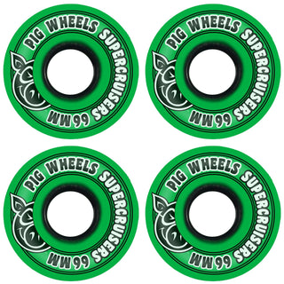 Pig Wheels 66mm Soft 85A Super Cruiser Green