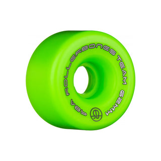 Rollerbones Quad Skate Wheels 62mm x 30mm Logo 98A 8-Pack Green
