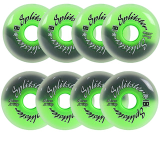 Rink Rat Roller Hockey Wheels Rinkster Splitster 76mm / 80mm HiLo XXX Grip Black/Green 8-Pack