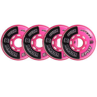 Rink Rat Roller Hockey Wheels Rinkster Split 80mm XXX Grip Black/Pink 4-Pack