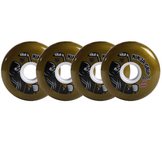 Rink Rat Roller Hockey Wheels Rinkster Ninja Grip 80mm XX Grip Gold 4-Pack