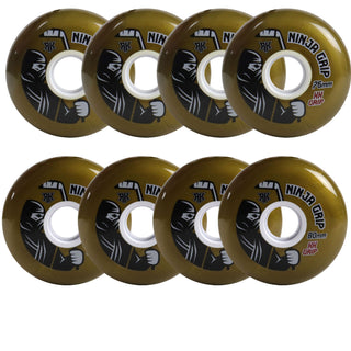 Rink Rat Roller Hockey Wheels Rinkster Ninja Grip 76mm / 80mm HiLo XX Grip Gold 8-Pack