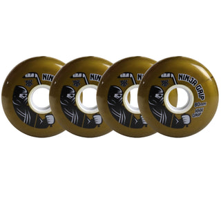Rink Rat Roller Hockey Wheels Rinkster Ninja Grip 80mm XXX Grip Gold 4-Pack