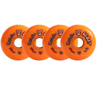 Rink Rat Roller Hockey Wheels Rinkster Beast 76mm XX Grip Orange 4-Pack