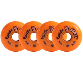 Rink Rat Roller Hockey Wheels Rinkster Beast 76mm XXX Grip Orange 4-Pack