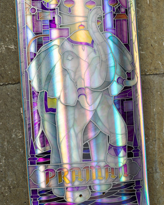 Real Skateboard Deck Patrick Praman Holographic Cathedral 8.5" x 32.18"
