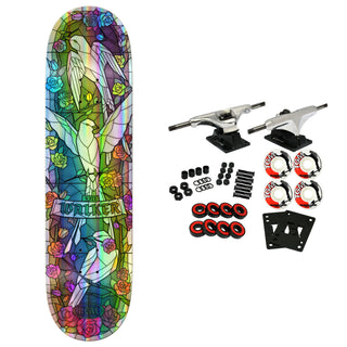 Real Skateboard Complete Kyle Walker Holo Rainbow Foil Cathedral 8.38" x 32.25"