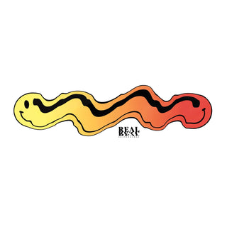 Real Skateboard Sticker Bryce Wong Guest Artist White/Yellow/Orange 1.5" x 5"