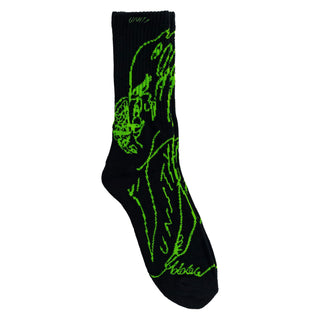 Unity Skateboards Socks Glow Black/Green