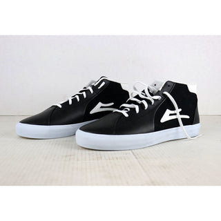 Blemished Lakai Skateboard Shoes Flaco II Mid Black/White Leather Size 12