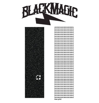 Black Magic Skateboard Griptape Ultra Die Cut Star Pro Grip Tape 9" x 33" Sheet