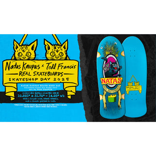 2025 Skateshop Day Deck - Real Natas Kaupus Todd Francis Panther 10.8" Shaped