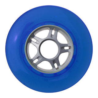 Plastic Hub Scooter Wheel Silver/Blue 5 Spoke Hub 100mm