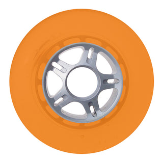 Plastic Hub Scooter Wheel Silver/Orange 5 Spoke Hub 100mm