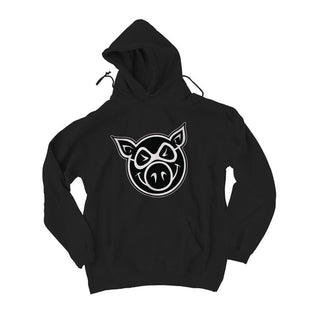 Pig Skateboard Sweatshirt Pig Head Black