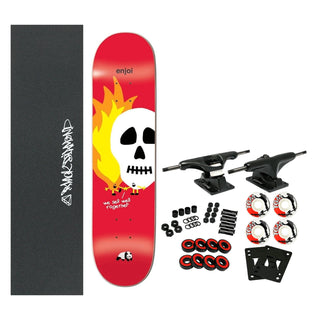 Enjoi Complete Skulls and Flames Red 8.25" x 31.7"