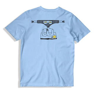 Slappy Trucks Skateboard Shirt Praise Light Blue