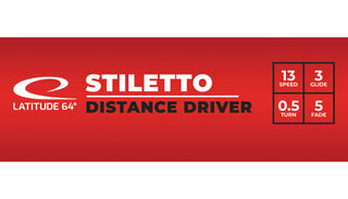 Latitude 64 Disc Golf Opto Stiletto Distance Driver 13/3/0.5/5 White/Turquoise 176 grams