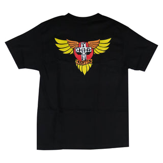 Dogtown Skateboard T-Shirt Wings 70s Black/Yellow