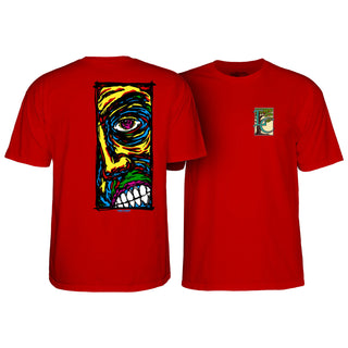 Powell Peralta Skateboards Shirt Lance Conklin Face Red