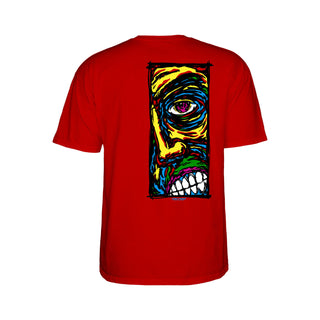 Powell Peralta Skateboards Shirt Lance Conklin Face Red