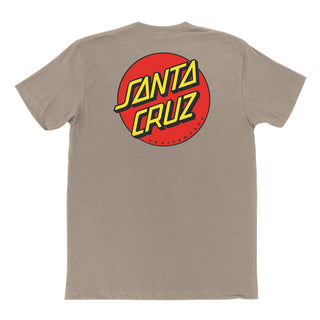 Santa Cruz Skateboards Shirt Classic Dot Chest Warm Grey