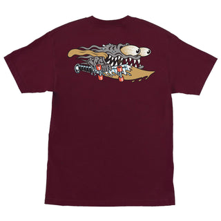 Santa Cruz Skateboards Shirt Meek Slasher Maroon/Grey
