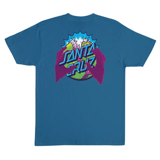 Santa Cruz Skateboard T-Shirt Kendall End Of The Dot Indigo